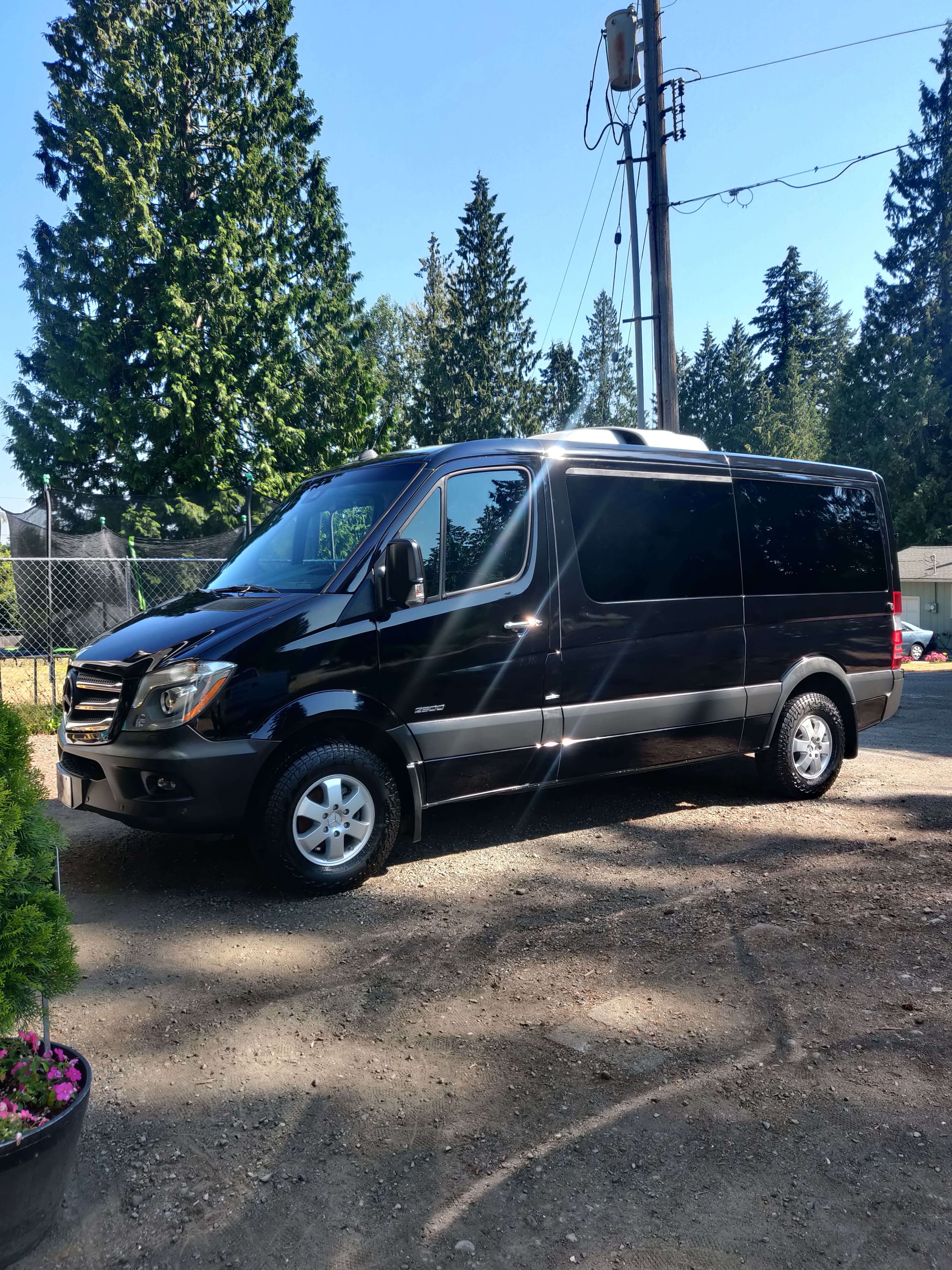 Sprinter van after our Seal and Shine service